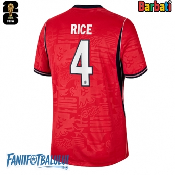 Anglia Declan Rice #4 Tricou Fotbal Replică Mondial 2026 Barbati Deplasare